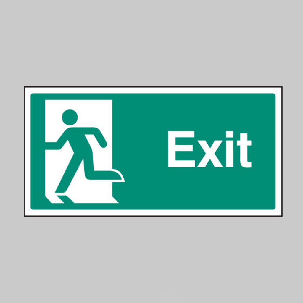 Final Exit Left Symbol Sign - Ready Set SuppliedFinal Exit Left Symbol SignRigid Plastic12057J