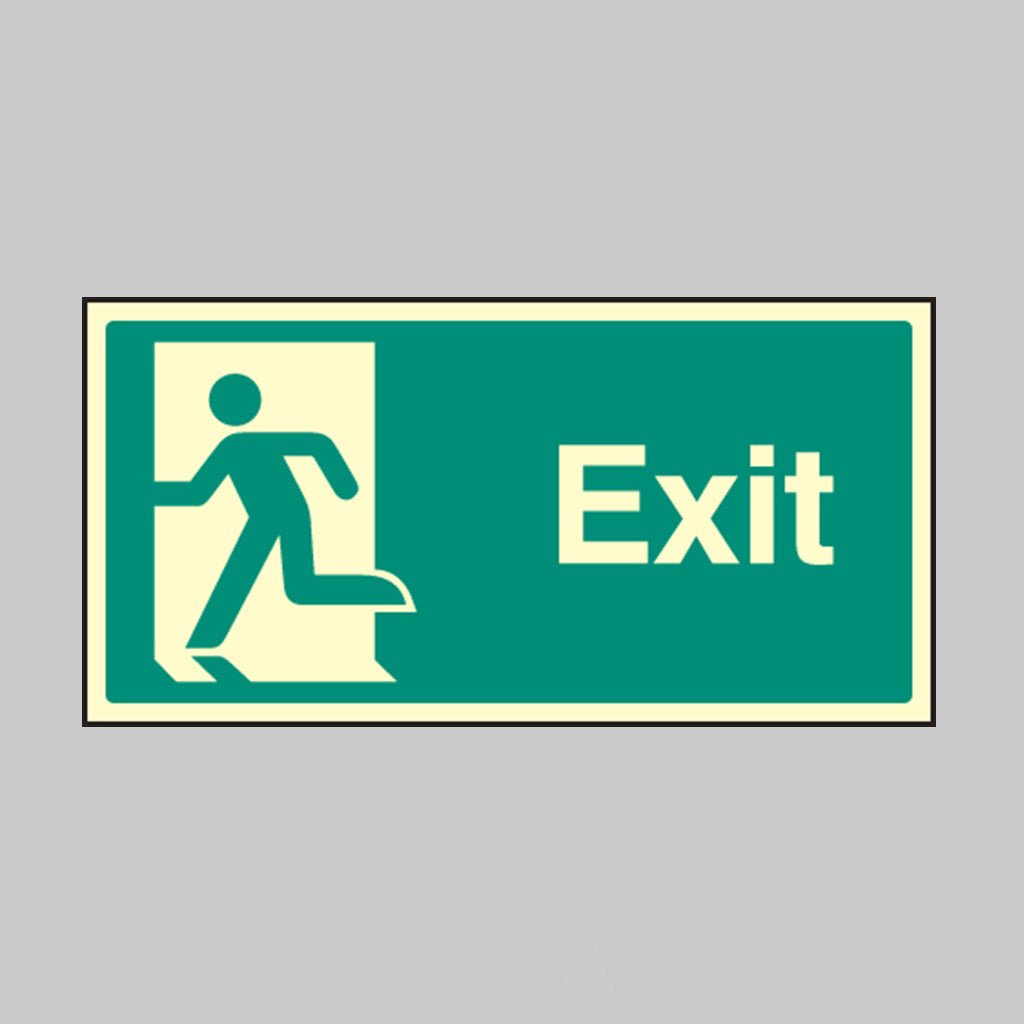 Final Exit Left Symbol Sign - Ready Set SuppliedFinal Exit Left Symbol SignUltra Bright (Class C) Photoluminescent Rigid32057J