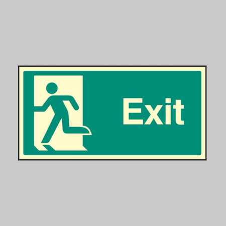 Final Exit Left Symbol Sign - Ready Set SuppliedFinal Exit Left Symbol SignUltra Bright (Class C) Photoluminescent Rigid32057J