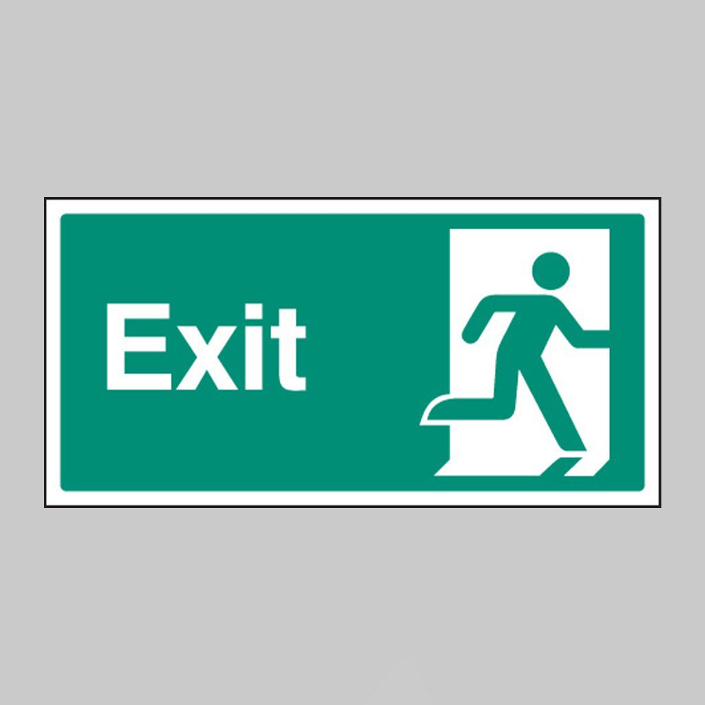 Final Exit Right Symbol Sign - Ready Set SuppliedFinal Exit Right Symbol SignRigid Plastic12036J