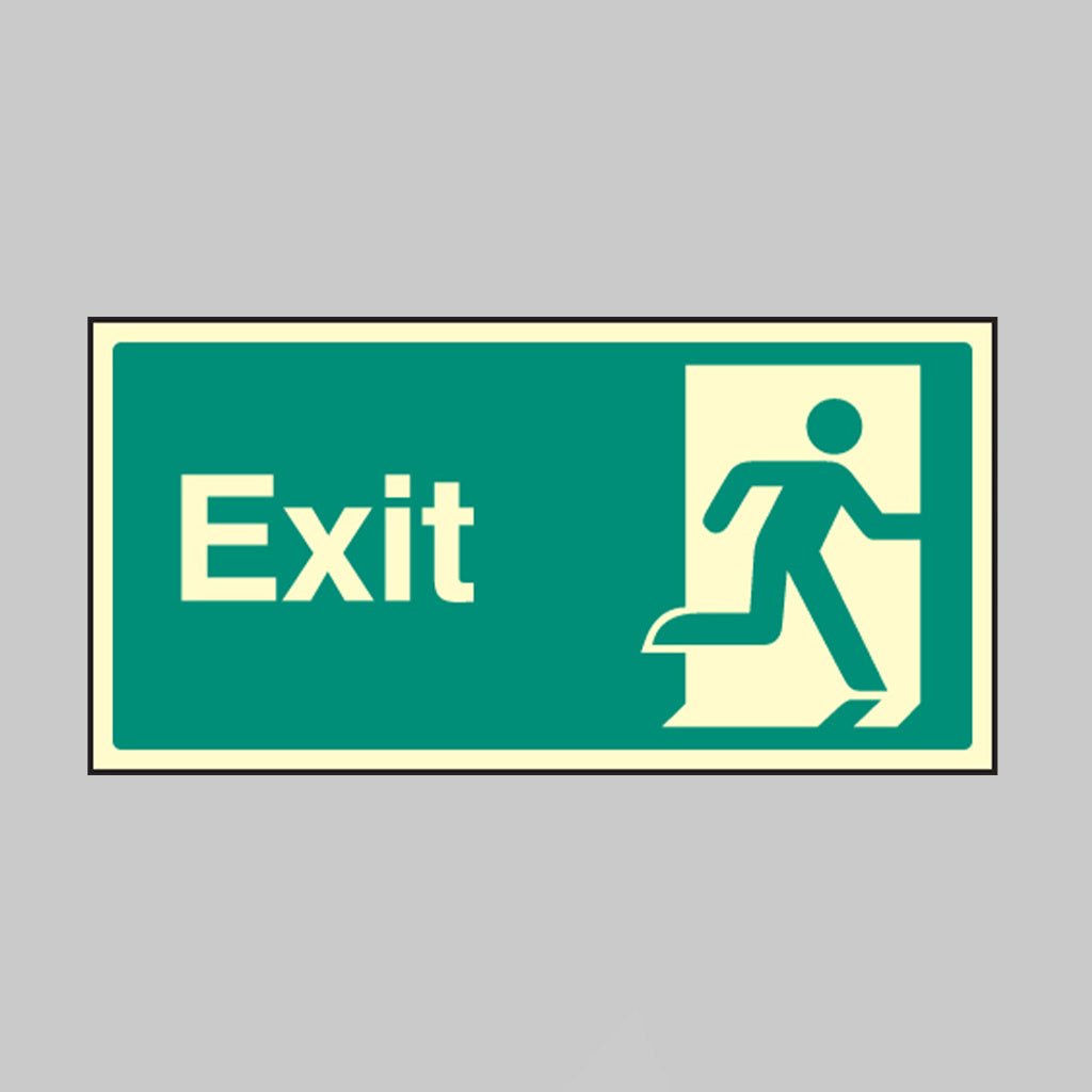 Final Exit Right Symbol Sign - Ready Set SuppliedFinal Exit Right Symbol SignUltra Bright (Class C) Photoluminescent Rigid32036J