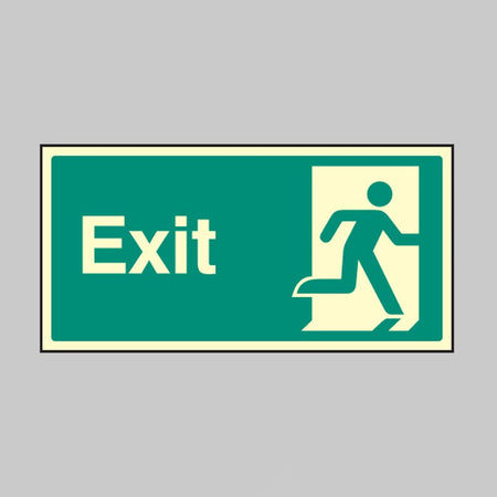 Final Exit Right Symbol Sign - Ready Set SuppliedFinal Exit Right Symbol SignUltra Bright (Class C) Photoluminescent Rigid32036J