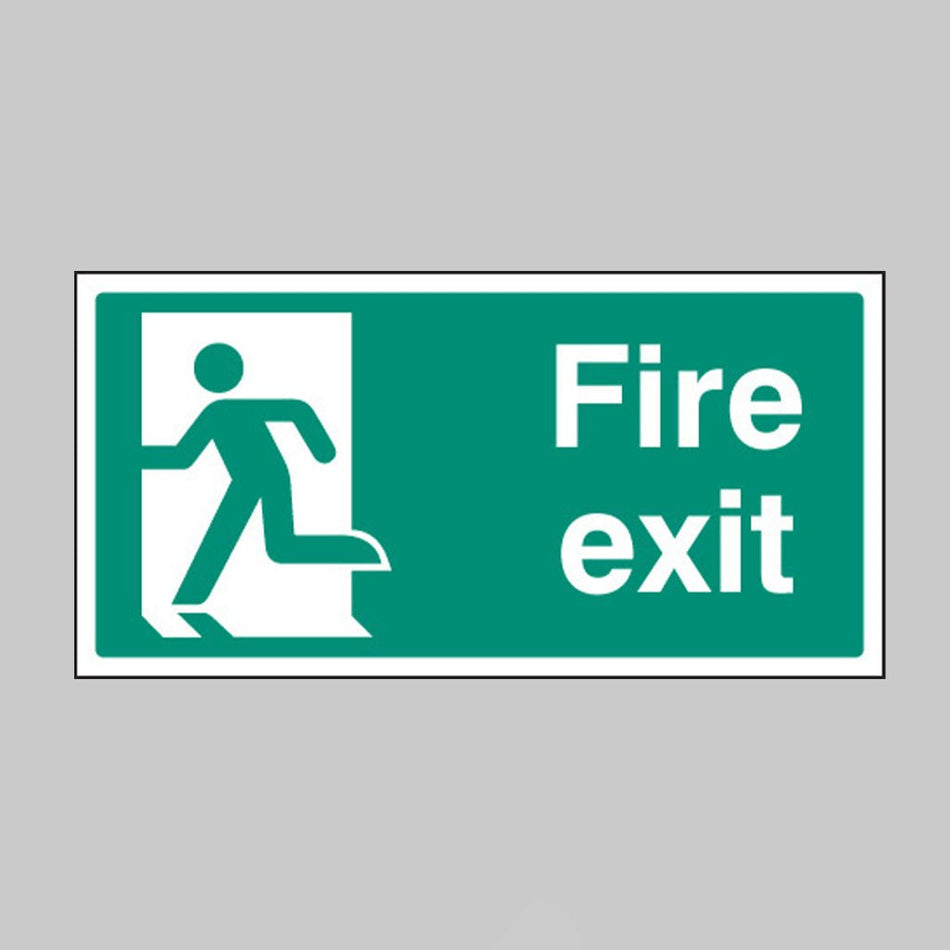 Final Fire Exit Left Symbol Sign - Ready Set SuppliedFinal Fire Exit Left Symbol SignRigid Plastic12056J