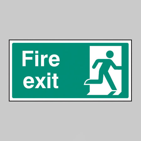Final Fire Exit Right Symbol Sign - Ready Set SuppliedFinal Fire Exit Right Symbol SignRigid Plastic12033J