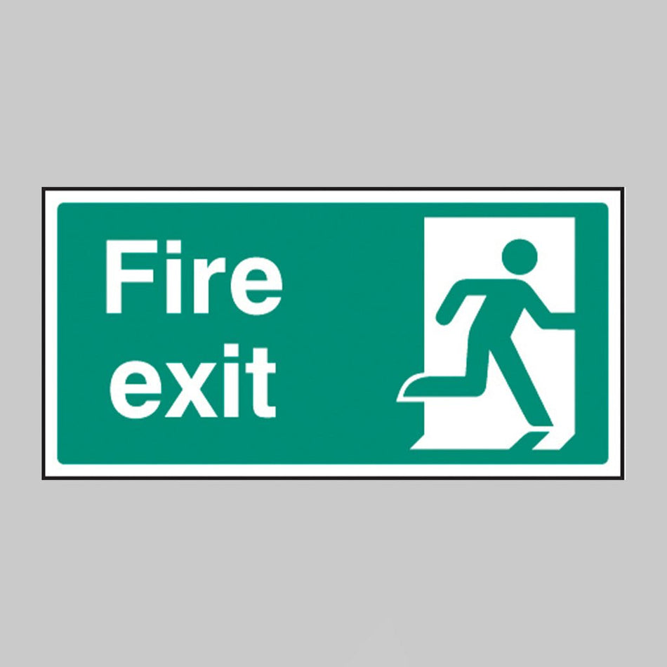 Final Fire Exit Right Symbol Sign - Ready Set SuppliedFinal Fire Exit Right Symbol SignRigid Plastic12033J