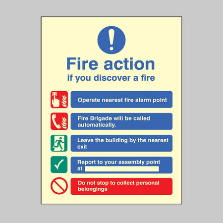 Fire Action Brigade Dialled Automatically Without Lift Sign - Ready Set SuppliedFire Action Brigade Dialled Automatically Without Lift SignUltra Bright (Class C) Photoluminescent Rigid31429E