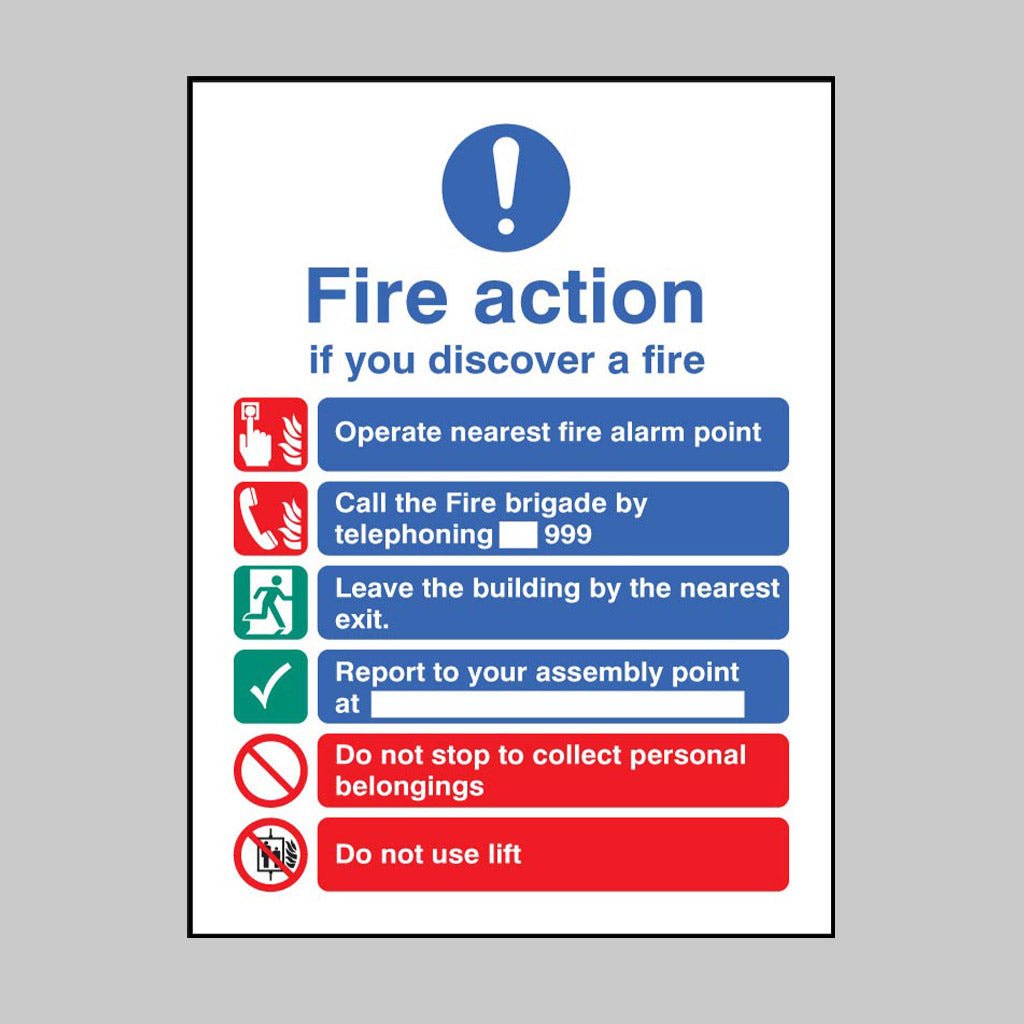 Fire Action Brigade Dialled Manually Lift In Building Sign - Ready Set SuppliedFire Action Brigade Dialled Manually Lift In Building SignRigid Plastic11419E