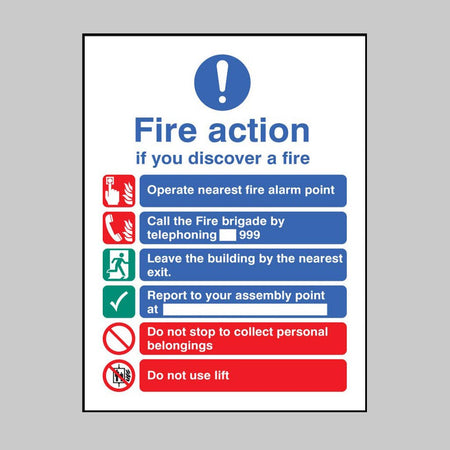 Fire Action Brigade Dialled Manually Lift In Building Sign - Ready Set SuppliedFire Action Brigade Dialled Manually Lift In Building SignRigid Plastic11419E