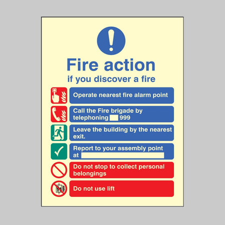 Fire Action Brigade Dialled Manually Lift In Building Sign - Ready Set SuppliedFire Action Brigade Dialled Manually Lift In Building SignUltra Bright (Class C) Photoluminescent Rigid31419E