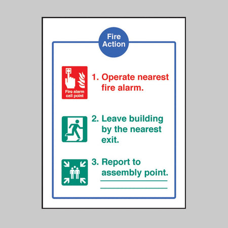 Fire Action Brigade Dialled Manually Sign - Ready Set SuppliedFire Action Brigade Dialled Manually SignRigid Plastic11405E