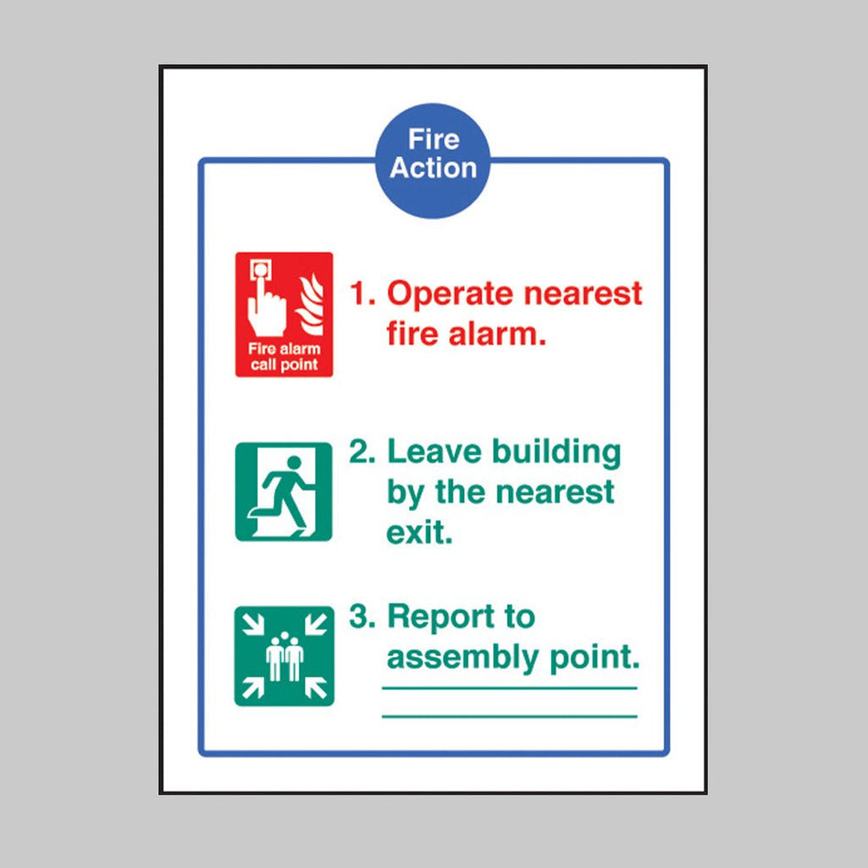Fire Action Brigade Dialled Manually Sign - Ready Set SuppliedFire Action Brigade Dialled Manually SignRigid Plastic11405E