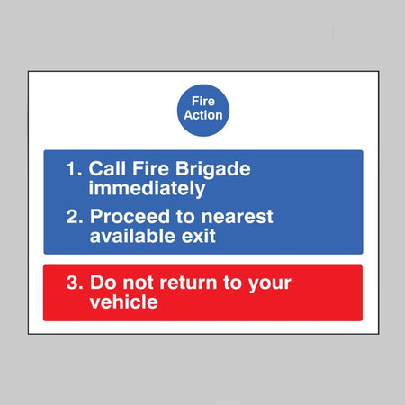 Fire Action For Car Park Sign - Ready Set SuppliedFire Action For Car Park Sign17565Q