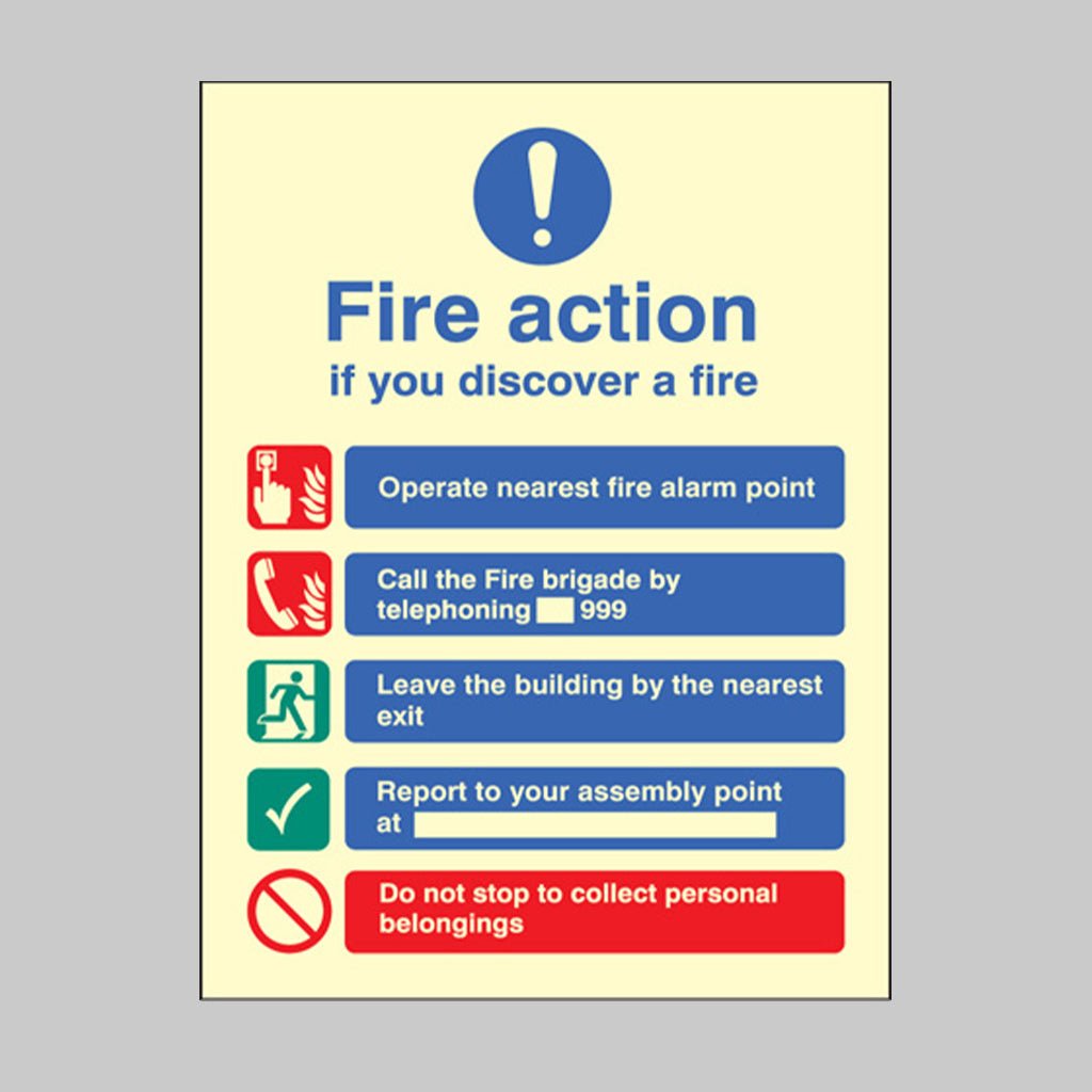 Fire Action Manual Without Lift Sign - Ready Set SuppliedFire Action Manual Without Lift Sign31420E