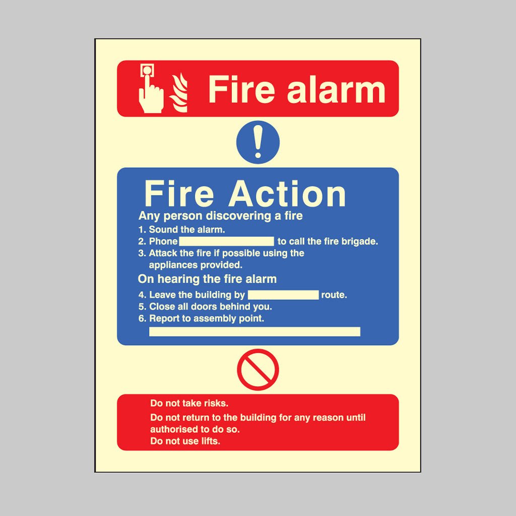 Fire Action/Call Point With Lift Sign - Ready Set SuppliedFire Action/Call Point With Lift SignUltra Bright (Class C) Photoluminescent Rigid31426E