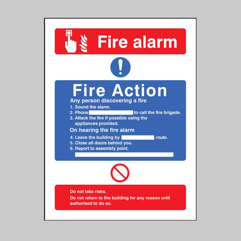 Fire Action/Call Point Without Lift Sign - Ready Set SuppliedFire Action/Call Point Without Lift SignRigid Plastic11427E