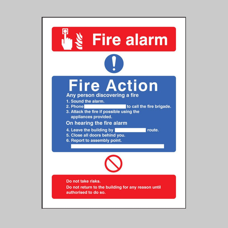 Fire Action/Call Point Without Lift Sign - Ready Set SuppliedFire Action/Call Point Without Lift SignRigid Plastic11427E