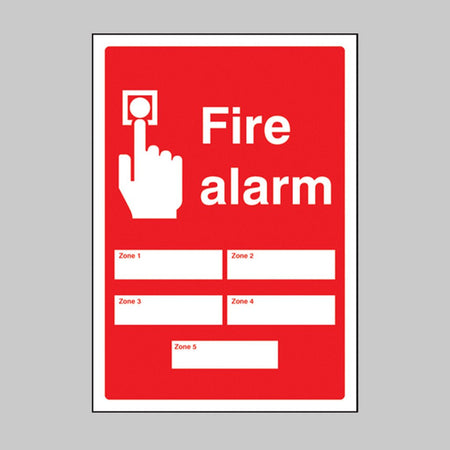Fire Alarm 5 Zones Adapt-A-Sign 215 x 310mm - Ready Set SuppliedFire Alarm 5 Zones Adapt-A-Sign 215 x 310mm51043