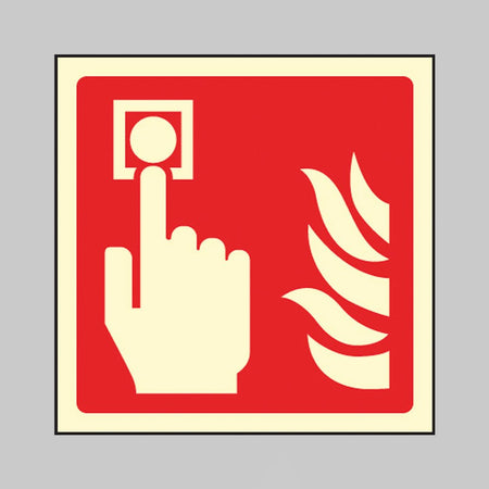 Fire Alarm Call Point Symbol Sign - Ready Set SuppliedFire Alarm Call Point Symbol SignUltra Bright (Class C) Photoluminescent Rigid31017C