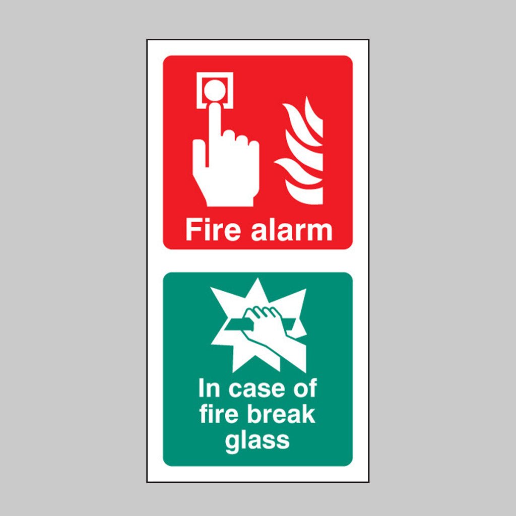 Fire Alarm / In Case Of Fire Break Glass Sign - Ready Set SuppliedFire Alarm / In Case Of Fire Break Glass SignRigid Plastic11031X