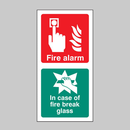 Fire Alarm / In Case Of Fire Break Glass Sign - Ready Set SuppliedFire Alarm / In Case Of Fire Break Glass SignRigid Plastic11031X