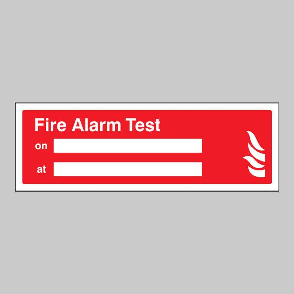 Fire Alarm Test On/At Sign - Ready Set SuppliedFire Alarm Test On/At SignRigid Plastic11040G