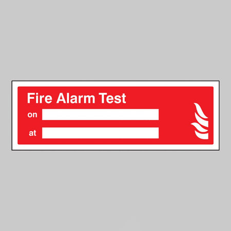 Fire Alarm Test On/At Sign - Ready Set SuppliedFire Alarm Test On/At SignRigid Plastic11040G