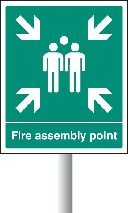 Fire Assembly Point Aluminium With Channel 450 x 600mm Sign - Ready Set SuppliedFire Assembly Point Aluminium With Channel 450 x 600mm Sign52113