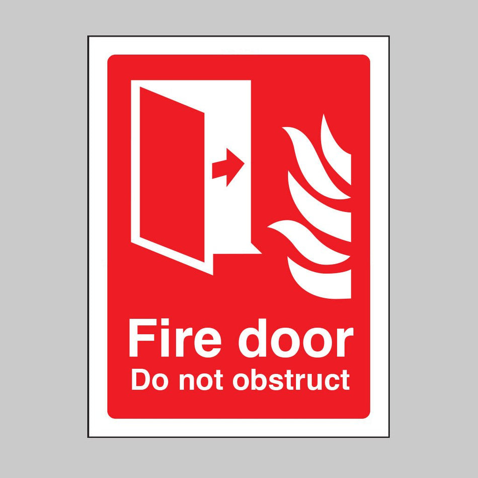 Fire Door Do Not Obstruct Sign - Ready Set SuppliedFire Door Do Not Obstruct SignRigid Plastic11077E