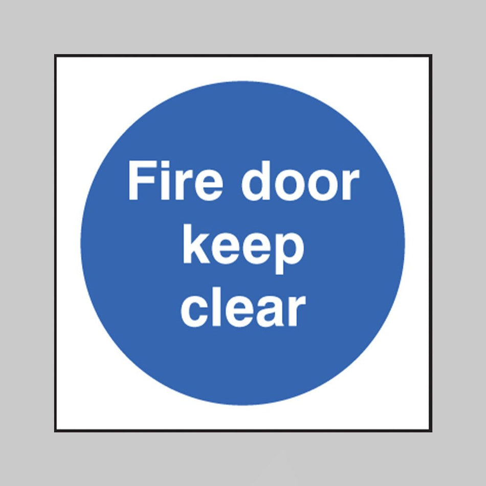Fire Door Keep Clear Sign - Ready Set SuppliedFire Door Keep Clear SignRigid Plastic11636U