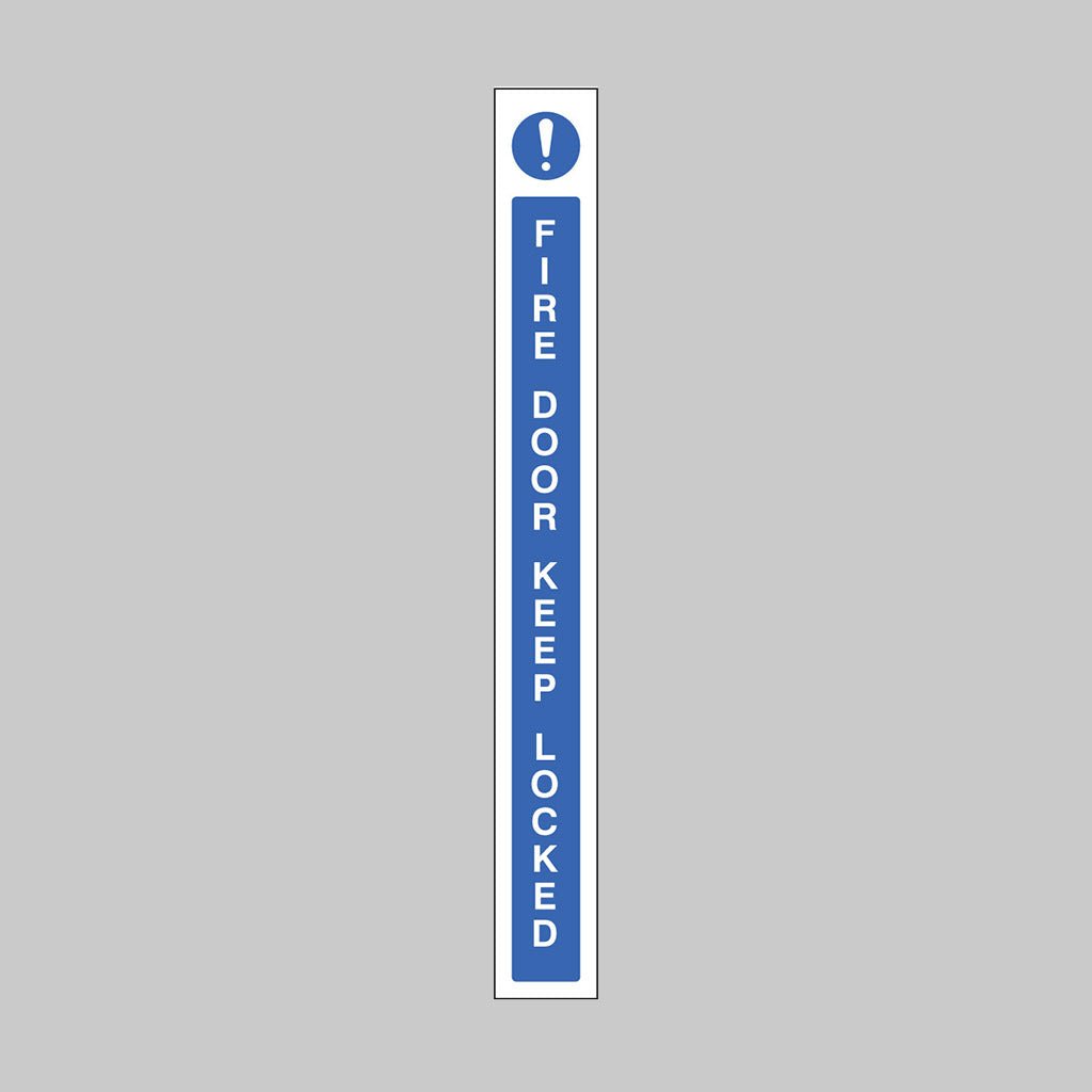 Fire Door Keep Locked Door Edge Strip 45 x 400mm Self Adhesive Vinyl - Ready Set SuppliedFire Door Keep Locked Door Edge Strip 45 x 400mm Self Adhesive Vinyl51643