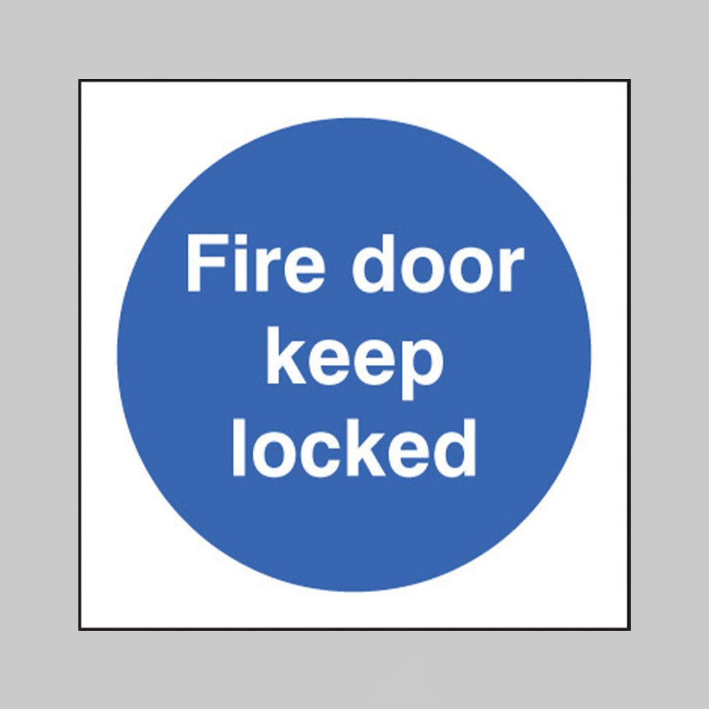 Fire Door Keep Locked Sign - Ready Set SuppliedFire Door Keep Locked SignRigid Plastic11635U