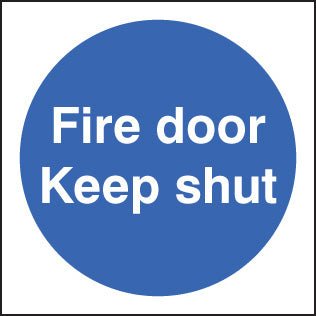 Fire Door Keep Shut Double Sided Self Adhesive 100 x 100mm Sign - Ready Set SuppliedFire Door Keep Shut Double Sided Self Adhesive 100 x 100mm Sign59247