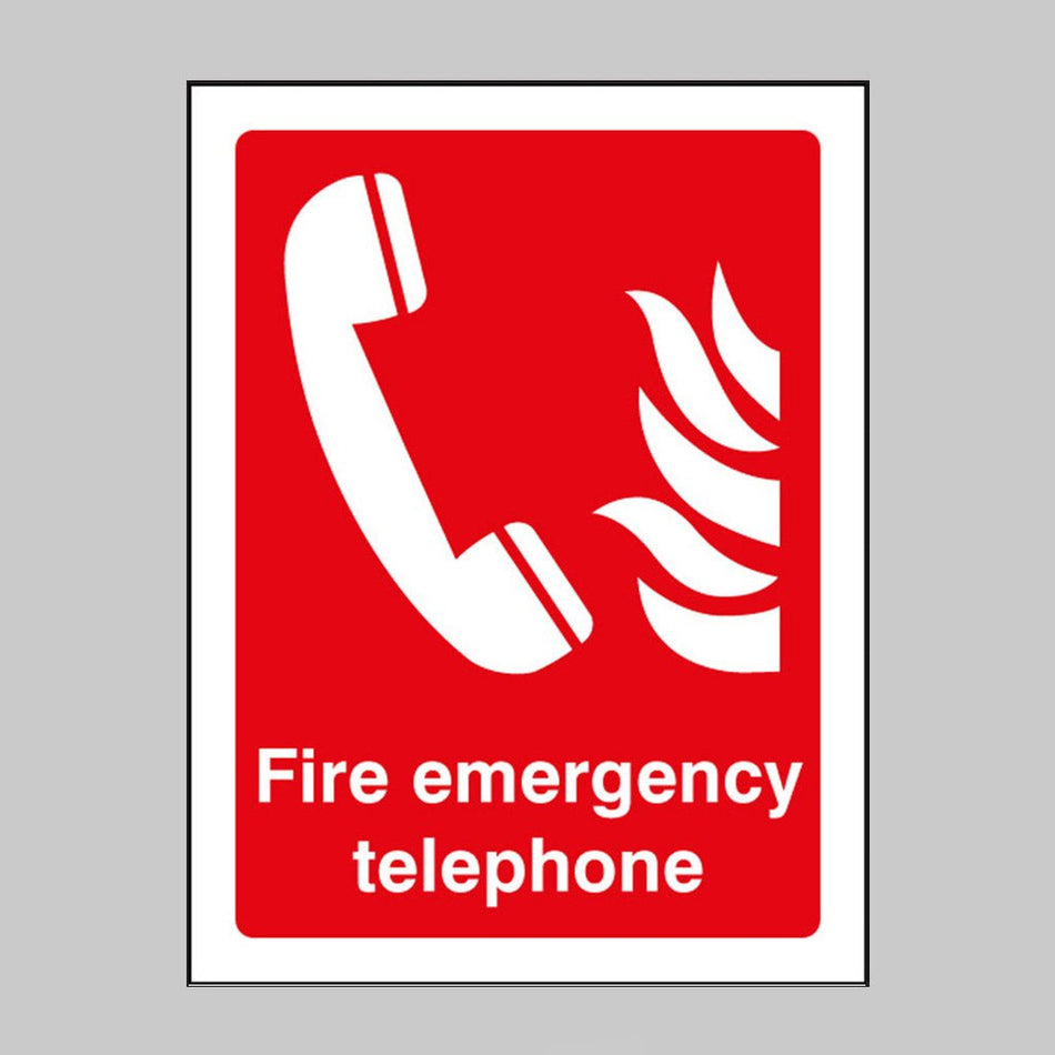 Fire Emergency Telephone Sign - Ready Set SuppliedFire Emergency Telephone Sign11068E
