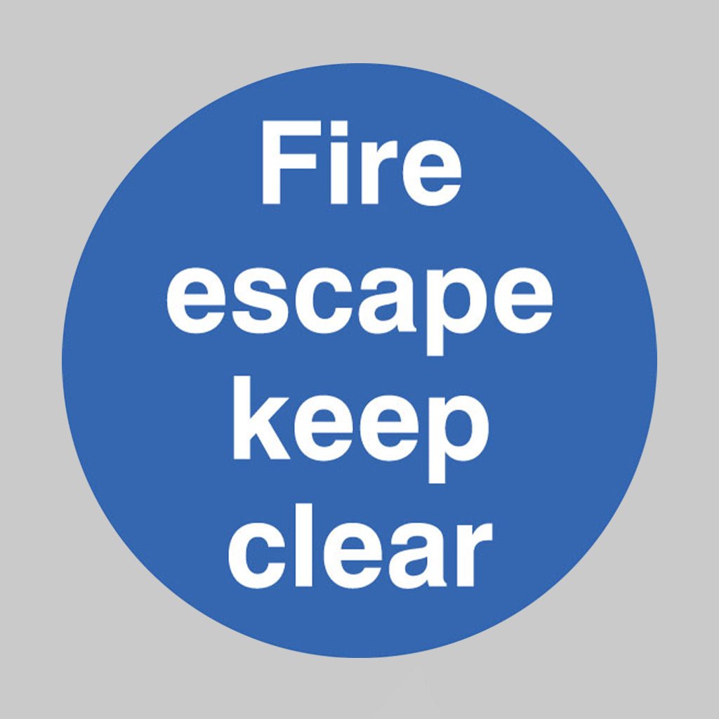 Fire Escape Keep Clear Floor Graphic 400mm Dia - Ready Set SuppliedFire Escape Keep Clear Floor Graphic 400mm Dia58806