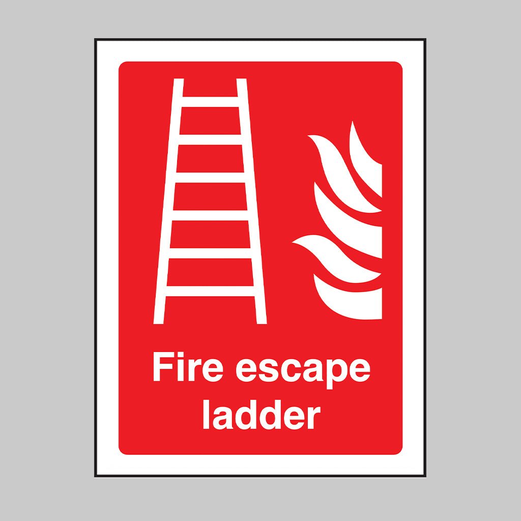 Fire Escape Ladder Sign - Ready Set SuppliedFire Escape Ladder SignRigid Plastic11470E