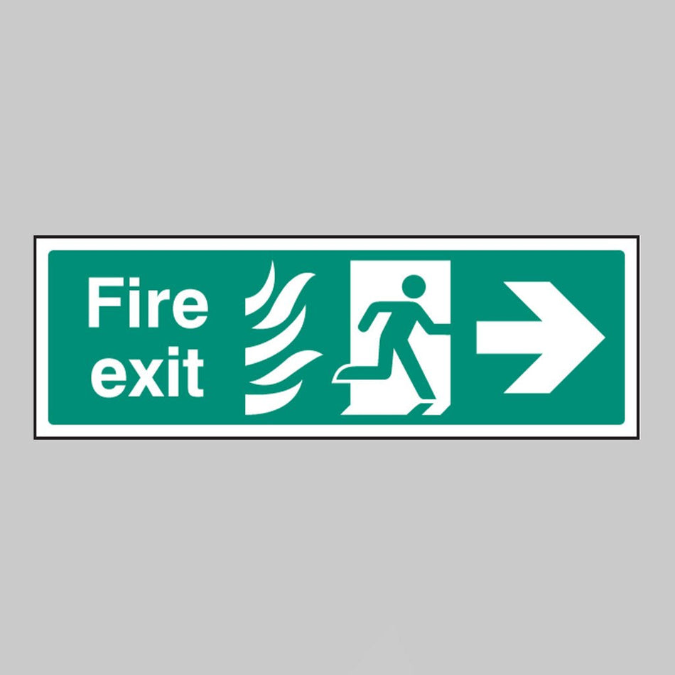 Fire Exit Arrow Right - Htm Sign - Ready Set SuppliedFire Exit Arrow Right - Htm SignRigid Plastic12084G