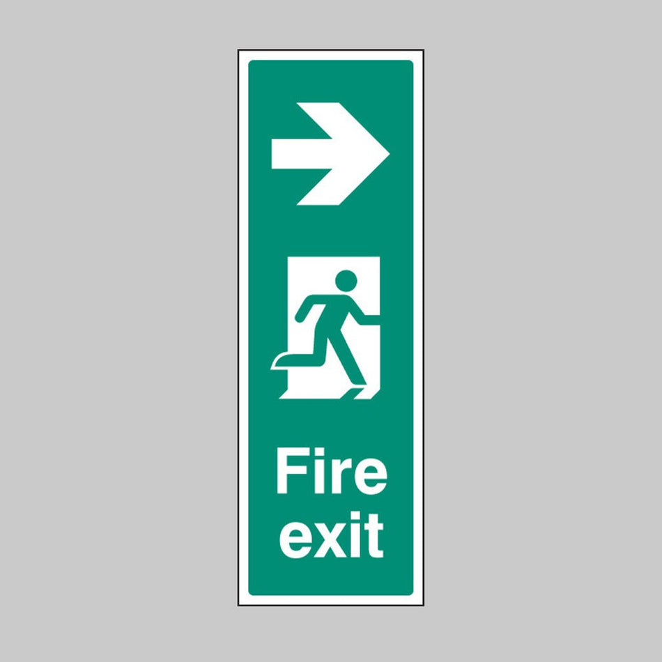 Fire Exit Arrow Right (Portrait) Sign - Ready Set SuppliedFire Exit Arrow Right (Portrait) SignRigid Plastic12058G