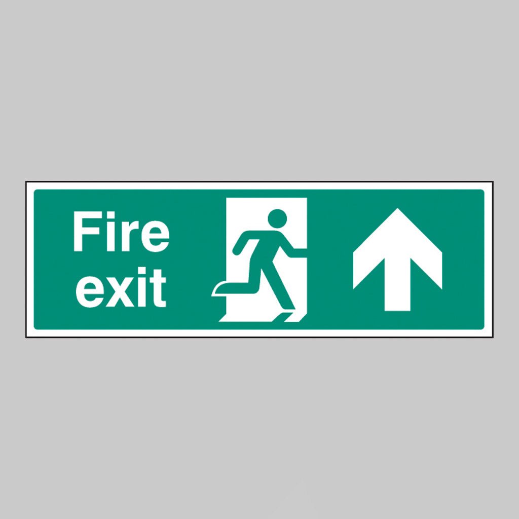 Fire Exit Arrow Straight On Sign - Ready Set SuppliedFire Exit Arrow Straight On SignRigid Plastic12007G