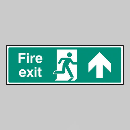 Fire Exit Arrow Straight On Sign - Ready Set SuppliedFire Exit Arrow Straight On SignRigid Plastic12007G