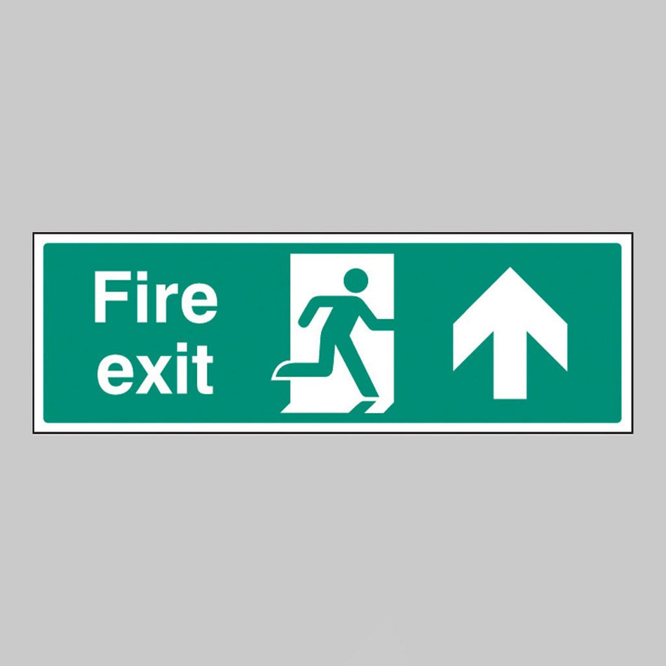 Fire Exit Arrow Straight On Sign - Ready Set SuppliedFire Exit Arrow Straight On SignRigid Plastic12007G