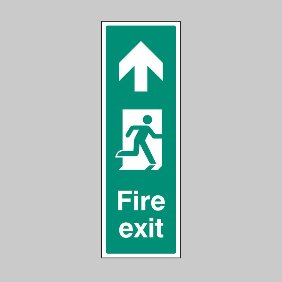 Fire Exit Arrow Up (Portrait) Sign - Ready Set SuppliedFire Exit Arrow Up (Portrait) SignRigid Plastic12063G