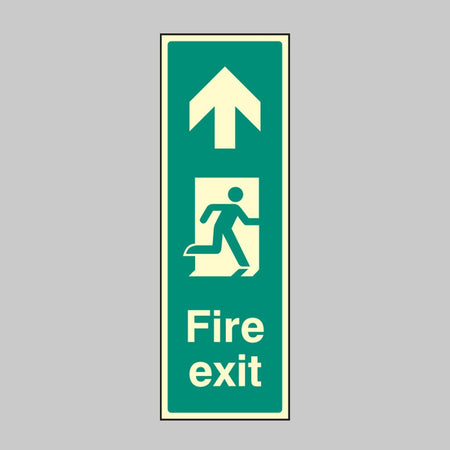 Fire Exit Arrow Up (Portrait) Sign - Ready Set SuppliedFire Exit Arrow Up (Portrait) SignUltra Bright (Class C) Photoluminescent Rigid32063G