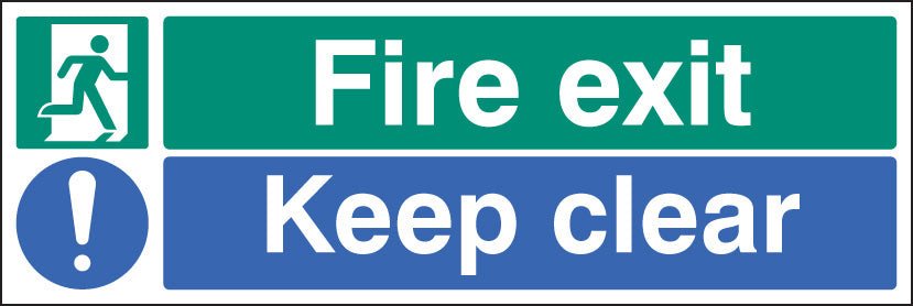 Fire Exit Keep Clear Floor Graphic 600 x 200mm - Ready Set SuppliedFire Exit Keep Clear Floor Graphic 600 x 200mm58807