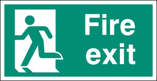 Fire Exit Left Bs Single Sided 800 x 400mm 5mm Rigid Sign - Ready Set SuppliedFire Exit Left Bs Single Sided 800 x 400mm 5mm Rigid Sign52106