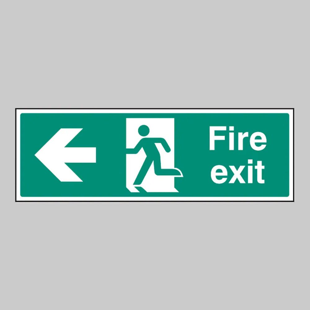 Fire Exit Left Floor Graphic 600 x 200mm (External Grade) - Ready Set SuppliedFire Exit Left Floor Graphic 600 x 200mm (External Grade)53554