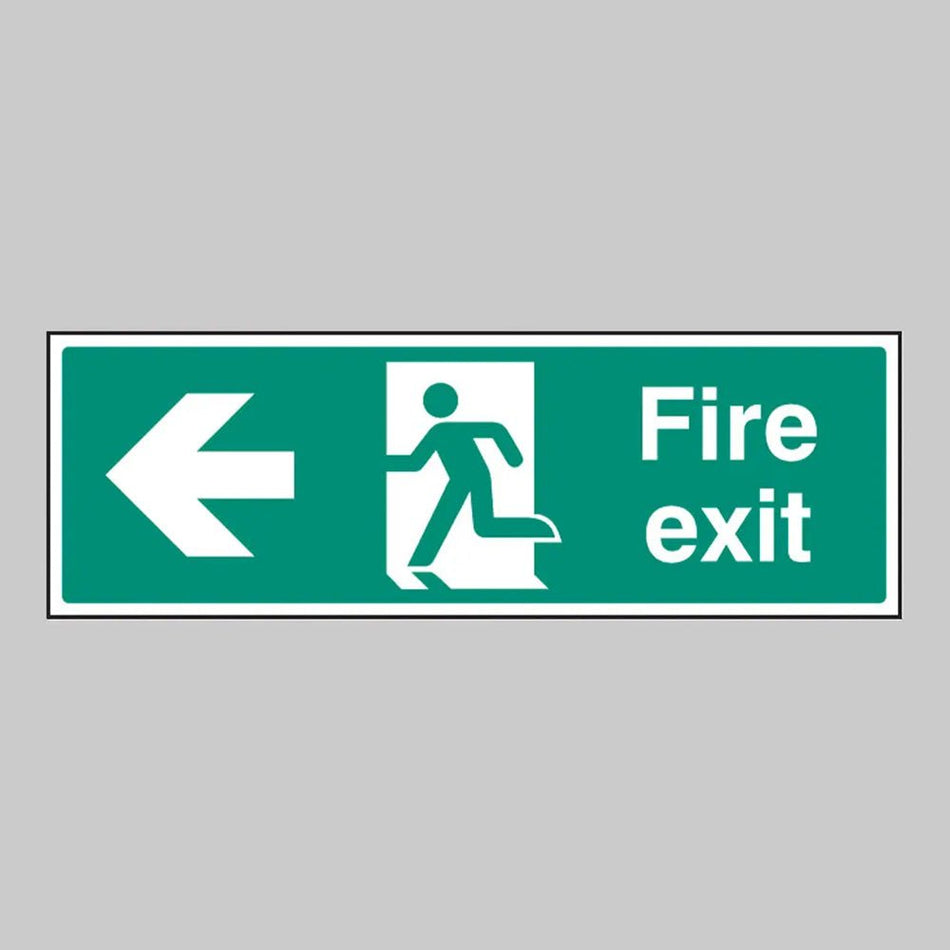Fire Exit Left Floor Graphic 600 x 200mm (External Grade) - Ready Set SuppliedFire Exit Left Floor Graphic 600 x 200mm (External Grade)53554