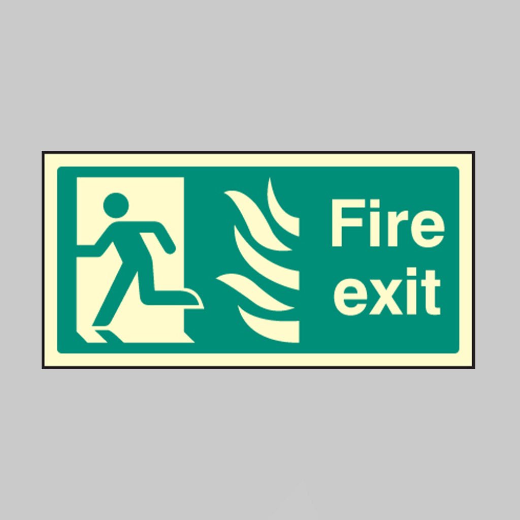 Fire Exit Left - Htm Sign - Ready Set SuppliedFire Exit Left - Htm SignUltra Bright (Class C) Photoluminescent Rigid32081V