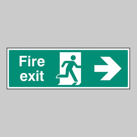 Fire Exit Right Floor Graphic 600 x 200mm (External Grade) - Ready Set SuppliedFire Exit Right Floor Graphic 600 x 200mm (External Grade)53555