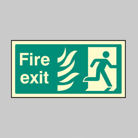 Fire Exit Right - Htm Sign - Ready Set SuppliedFire Exit Right - Htm SignUltra Bright (Class C) Photoluminescent Rigid32082V