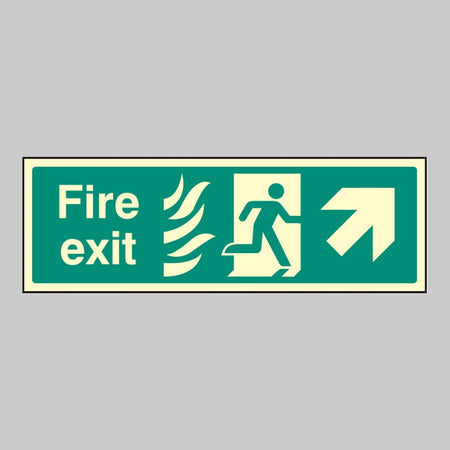 Fire Exit Up Right Photo Htm Sign - Ready Set SuppliedFire Exit Up Right Photo Htm Sign32121L